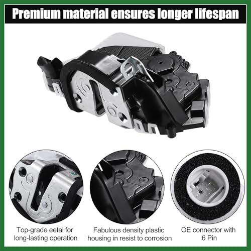 Image of Motoforti Front Right Passenger Side Power Door Lock Actuator Motor Fit for Toyota Prius - Pack of 1 Black White Long-lasting