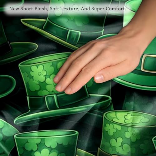 Housses de coussin velours doux trèfle Saint Patrick pour salon terne