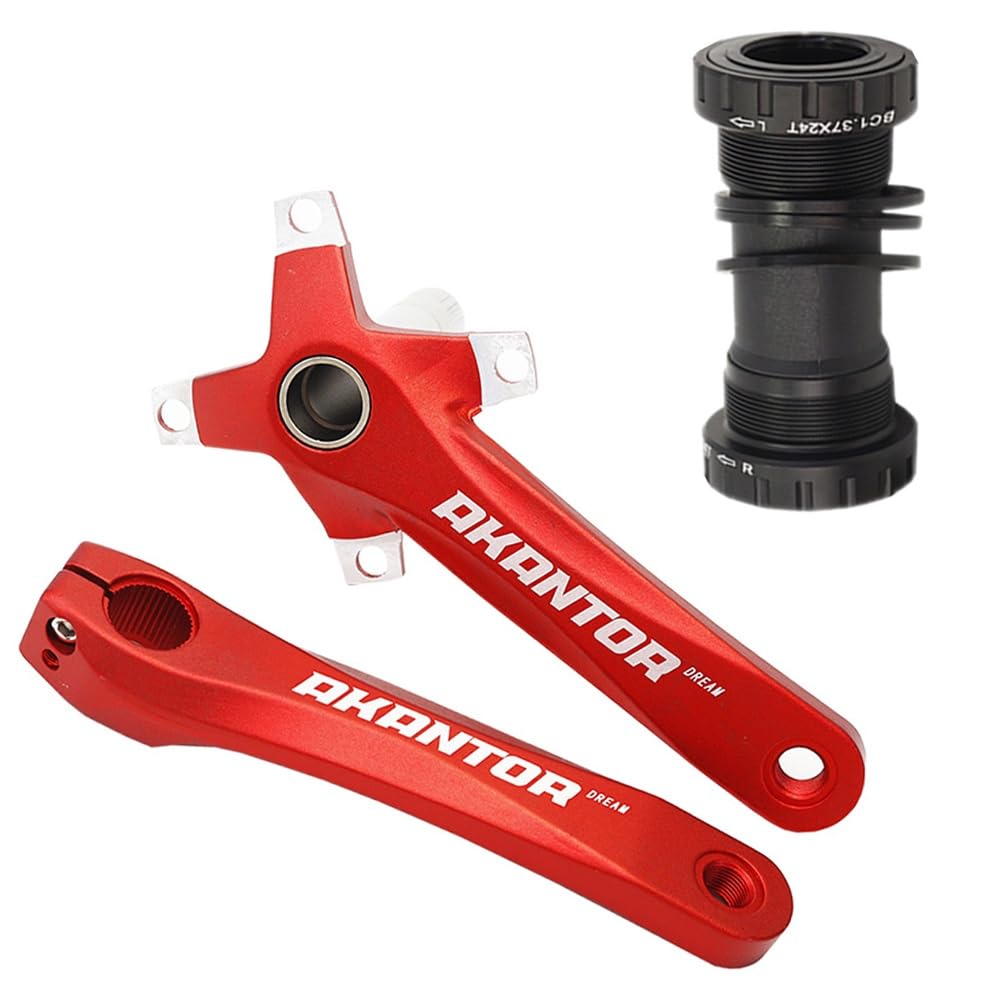 ZXGSXIOU 170mm Crankset 32T 34T 36T 38T Single Speed Chainring Mountain Bike Crank Arm Set 104BCD Road Aluminium Cranksets