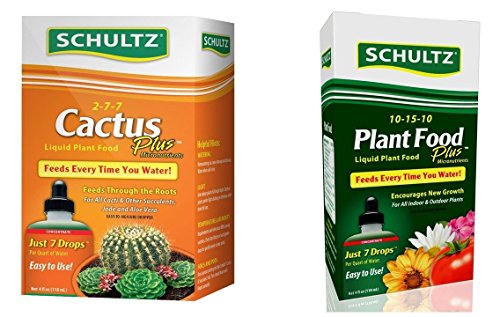 Schultz Cactus and All Purpose Liquid Plant Food Gardening Kit: 2 Items - 4 ounces each.