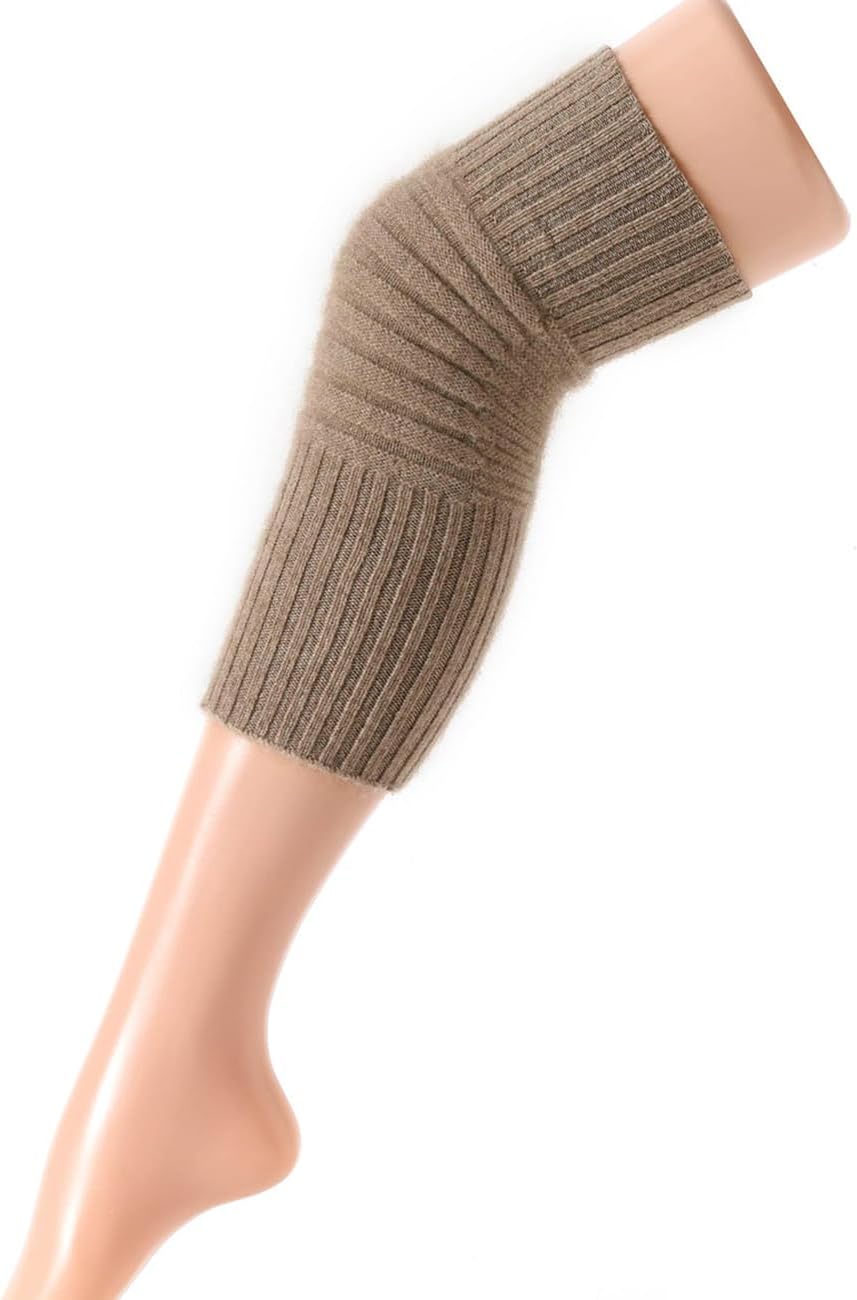 100% Pure Cashmere Knit Winter Soft Thermal Knee Braces Leg Warmers Cozy Warm for Men Women ZX-840