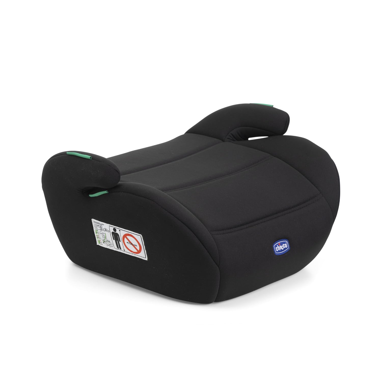 Chicco Quasar i-Size, Silla de Coche para Niños 7-12 Años (126-150 cm), Peso 23-36 kg, Grupo 3, Fácil de instalar con cinturón de seguridad de 3 puntos, Reposabrazos Acolchados y Asiento Cómodo, Negro