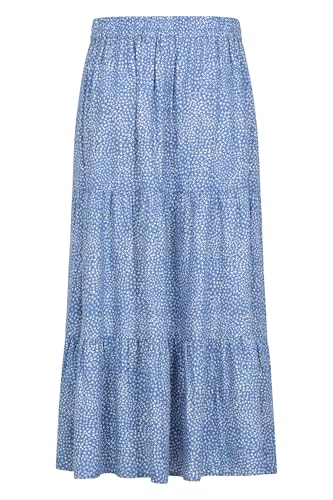 Mountain Warehouse Palermo Womens Tiered Midi Skirt - Lightweight & Breathable, Everyday Use Ladies Wear - Spring, Summer Outdoors, Holiday, Walking, Hiking Corn Blue 12 - Image 3