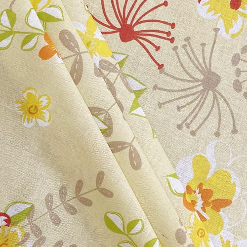Image of Swayam 100% Cotton Double Bedsheet with 2 Pillow Covers | Size 90 x 100 inch | 120 TC | Floral Design | Soft Breathable Bed Sheet | Comfortable & Durable for Bedroom - Yellow