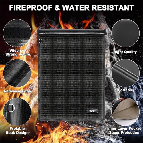 Image of Faraday Bag for Tablets (15 x 10 inches), Faraday Cage, Cell Phone Signal Jammer, Fireproof & Water Resistant Bag, Anti-Theft Pouch, Anti-Hacking Case Blocker (Black)