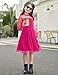 Arshiner Long Sleeve Girls Dress Fall Formal Party Fancy Costume Tulle DressesHot Pink Size 10-12