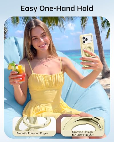 Image of SYNCWIRE Magnetic Phone Ring Holder, for MagSafe Phone Grip Stand Kickstand | 360 Rotation, Double-Sided Magnet, Cell Phone Grip Finger Holder, for iPhone 17 16 15 14 13 12 Pro Max, MagSafe Accessories