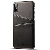 Apple iPhone XS Max Kunst Leder Case Hülle Cover Handytasche mit Kartenfach Kredit Karten Hülle...