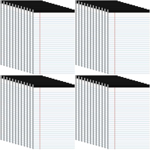 Image of 48 Pack Legal Pads Bulk,5 x 8 Inch White Notepad, Note Pads College Ruled Perforated Memo Pad for Work Study Daily Note Taking List, Lined Writing Pads Memo Refills Notepads for Office Home School