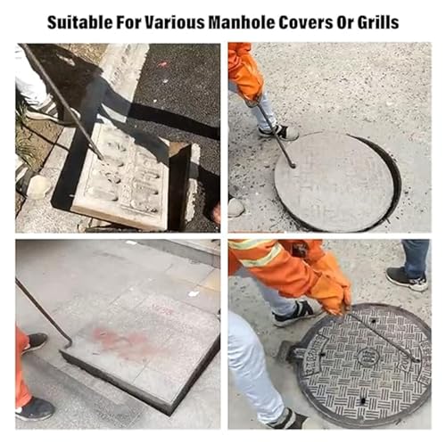 Gancho para alcantarilla de alta resistencia con mango de 16mm antitorsión 5