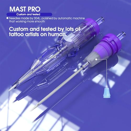 Mast Pro Tattoo Cartridge Needles 20Pieces #12 0.35 1201RL Standard Round Liner Disposable Membrane Needles for Tattoo Pen - Image 3