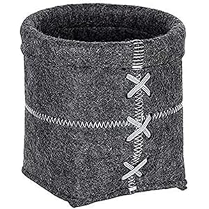 WENKO Opbergmand Mara vilt S – badmand, keukenkorf, 15 x 15 x 15 cm, antraciet