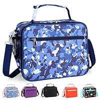 hombrima Insulated Lunch Box Bag, Kids Thermal Cool Bags with Adjustable Strap for Adults Children Women Men Boys Girls School Office Outdoor(camblue)