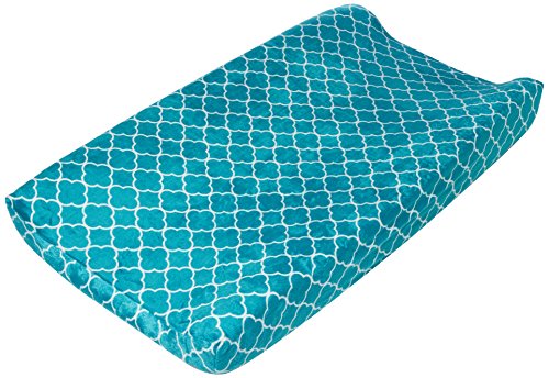 Image of Summer Ultra Plush Changing Pad Cover, Teal Medallion