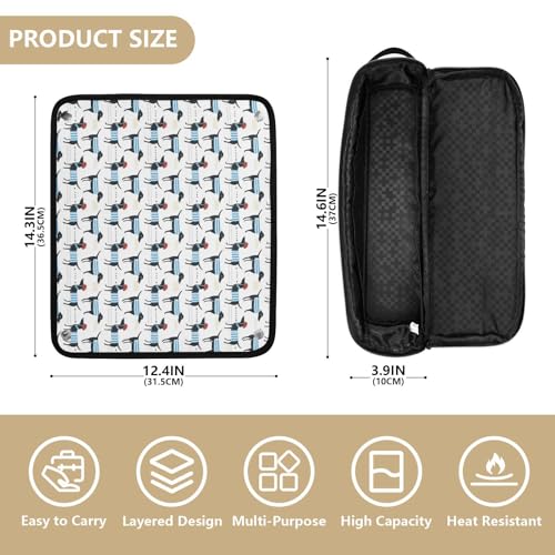 Bolsa para herramientas de cabello con diseño Dachshund miniatura 4