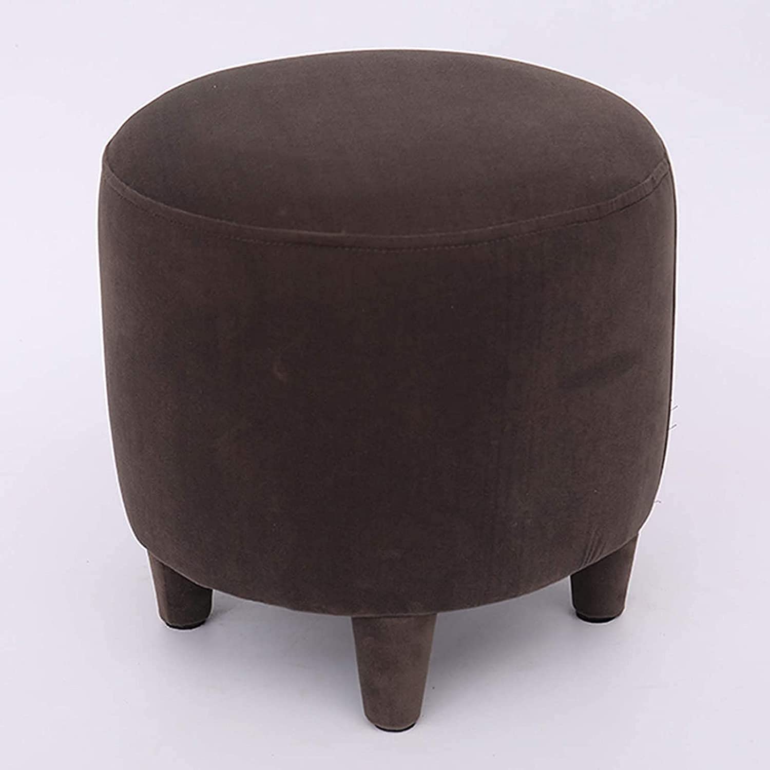 Pouf rembourré en tissu curry, le repose-pieds idéal pour l'entrée