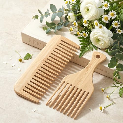 Peine de Madera Bamboo Set de 2 Piezas miniatura 4