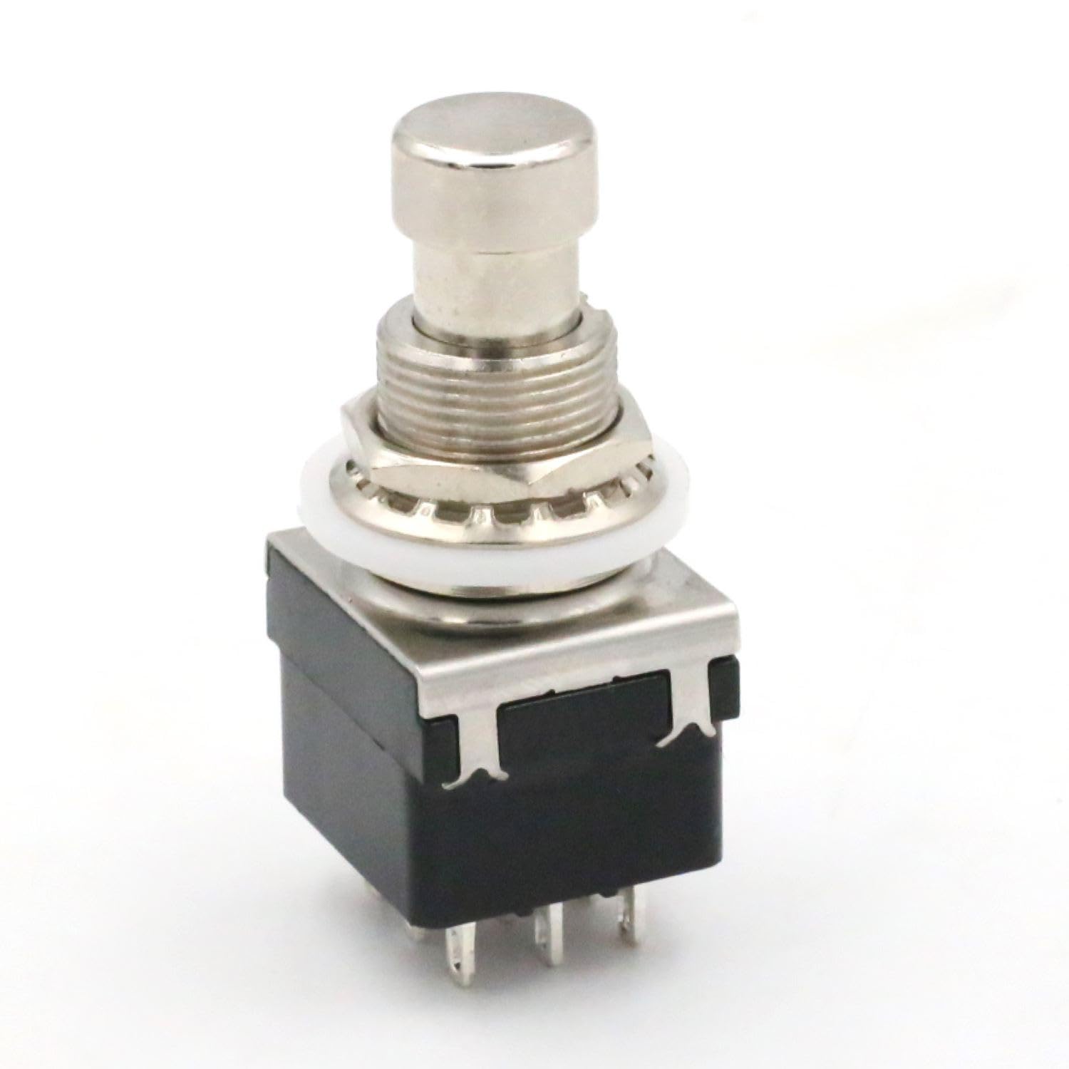 Amazon.co.jp: 3PDTフットスイッチ 3回路2接点9ピン ブラック プッシュ