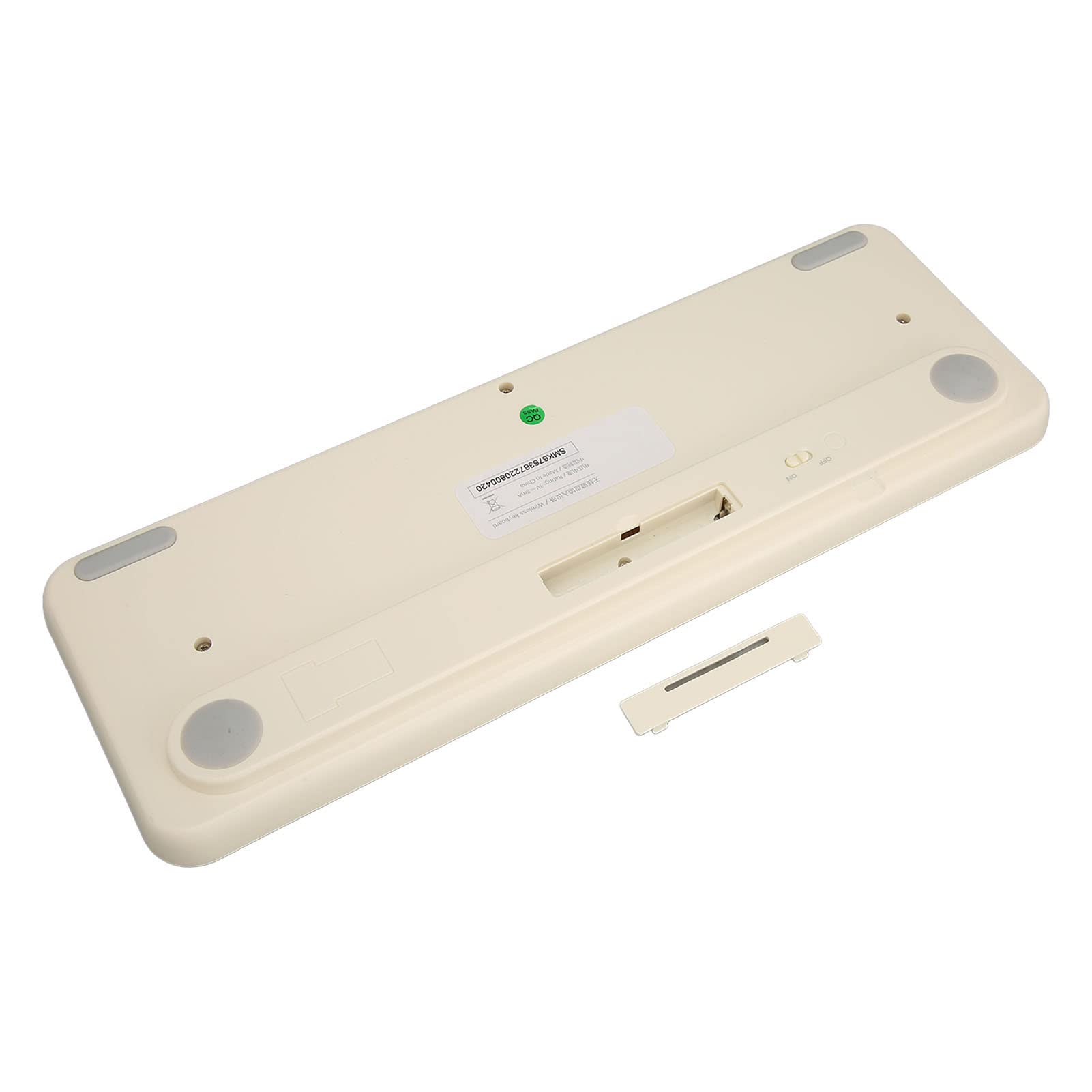 Samst Combo de Teclado y Mouse Inalámbricos, Teclado de Máquina de Escribir Inalámbrico de 2,4 GHz, Teclado Mecánico para Juegos de 68 Teclas con Lindas Teclas Redondas para (Beige)