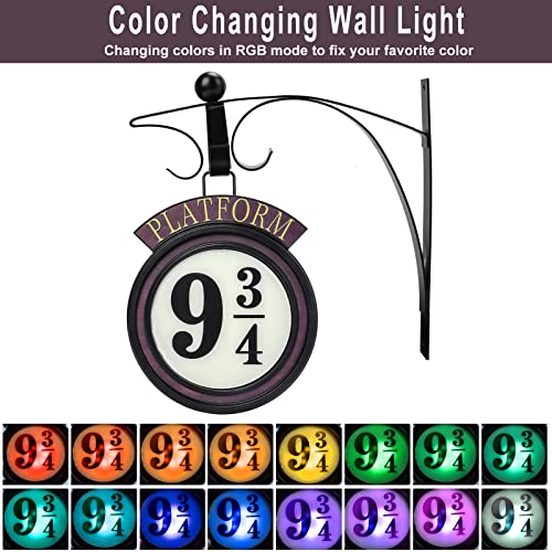 Hedaqi Hanging 9 3/4 Night Light, Vintage Platform 9 3/4 Sign Decorative Wall Lamp With Remote Control Home Room Decor Gift #TOP4