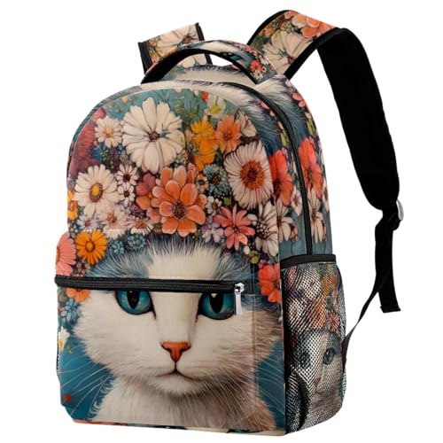 Sac à dos de voyage multicolore avec porte-bouteille pour fille et garçon