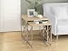 Monarch Specialties , Nesting Table, Chrome Metal, Natural, Table Set, 2 pcs