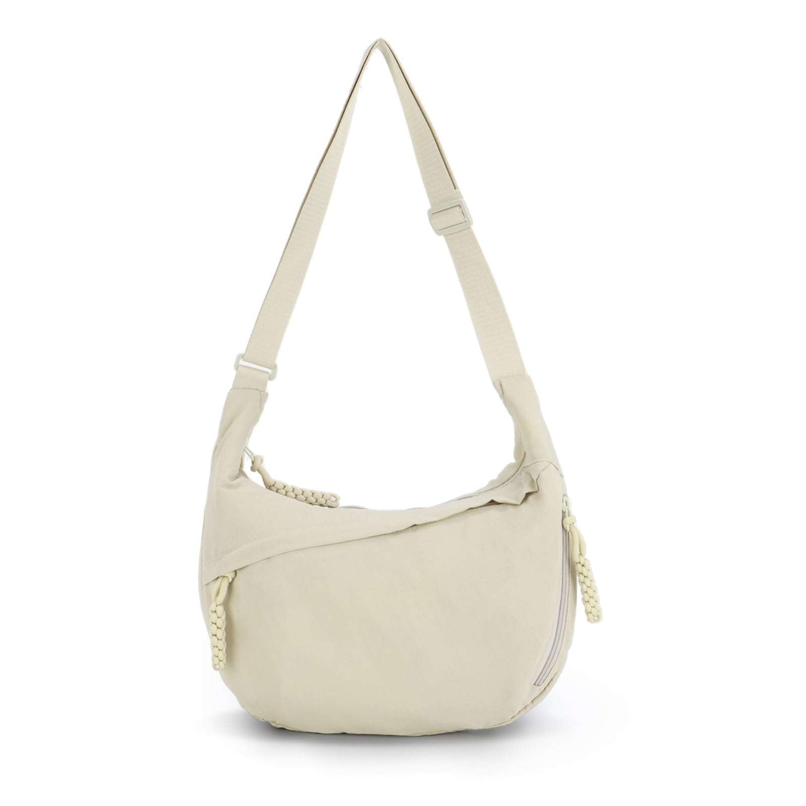 7VSTOHS Crossbody Bag Damen Umhängetasche, Großes Nylon Schultertasche Moon Bag Stylische Halbmond Tasche mit Verstellbarer Schultergurt, Hobo Casual Handtasche für Arbeit, Reisen, Alltag