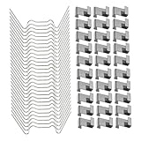 Lurrose 100 Stück Gewächshaus Befestigungsklammern Z W-form Edelstahl Rostbeständig für Verglasung Hohlkammerplatten Garten Gewächshausteile Zubehör