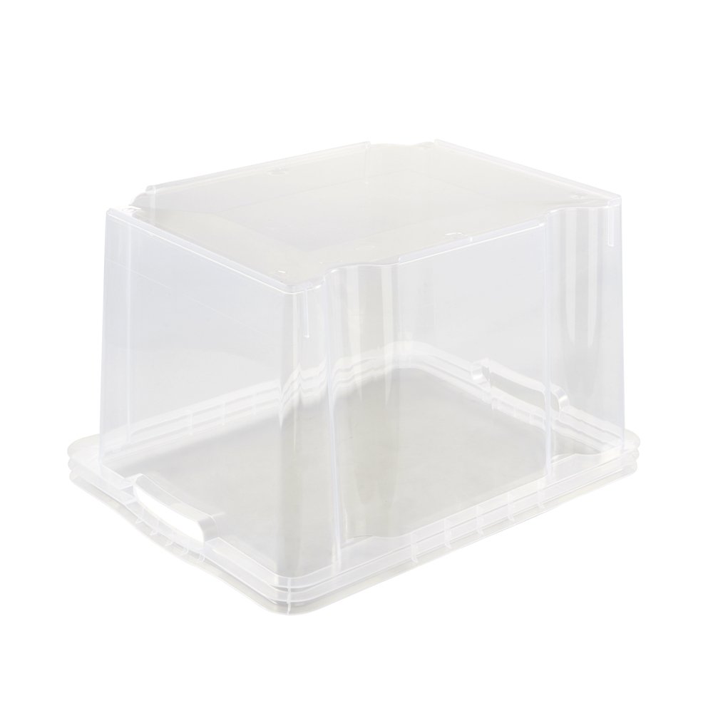 keeeper Caja de Almacenaje con Asas Integradas, Tamaño: M, 35 x 27 x 21 cm, 13,5 l, Franz, Transparente