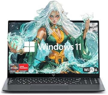 KAIGERR Linght Gaming Laptop, ΑΜD Ryzen 5 7430U (Up to 4.3GHz), 16GB RAM 512GB NVMe SSD, 15.6in IPS Laptop Computer WiFi 6 Bluetooth 5.2, Numeric Keypad, Home Laptops Office Laptops, HDMI Type-C