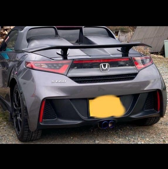 s660など GTウイング カーボン 柄 ホンダ S660 3D GTウイング リア