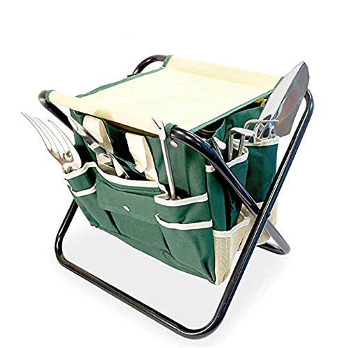 Sac de rangement outils de jardinage 9 pièces et gants de protection