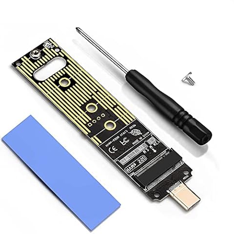 ELIATER M.2 NVME to Type C Adapter, M.2 SSD to USB C Card, High Performance 10 Gbps USB 3.1 Gen 2 Bridge Chip, Use as Portable SSD, Support for Samsung 950/960/970 Evo/Pro/Windows XP 7 8 10, MAC OS Cover