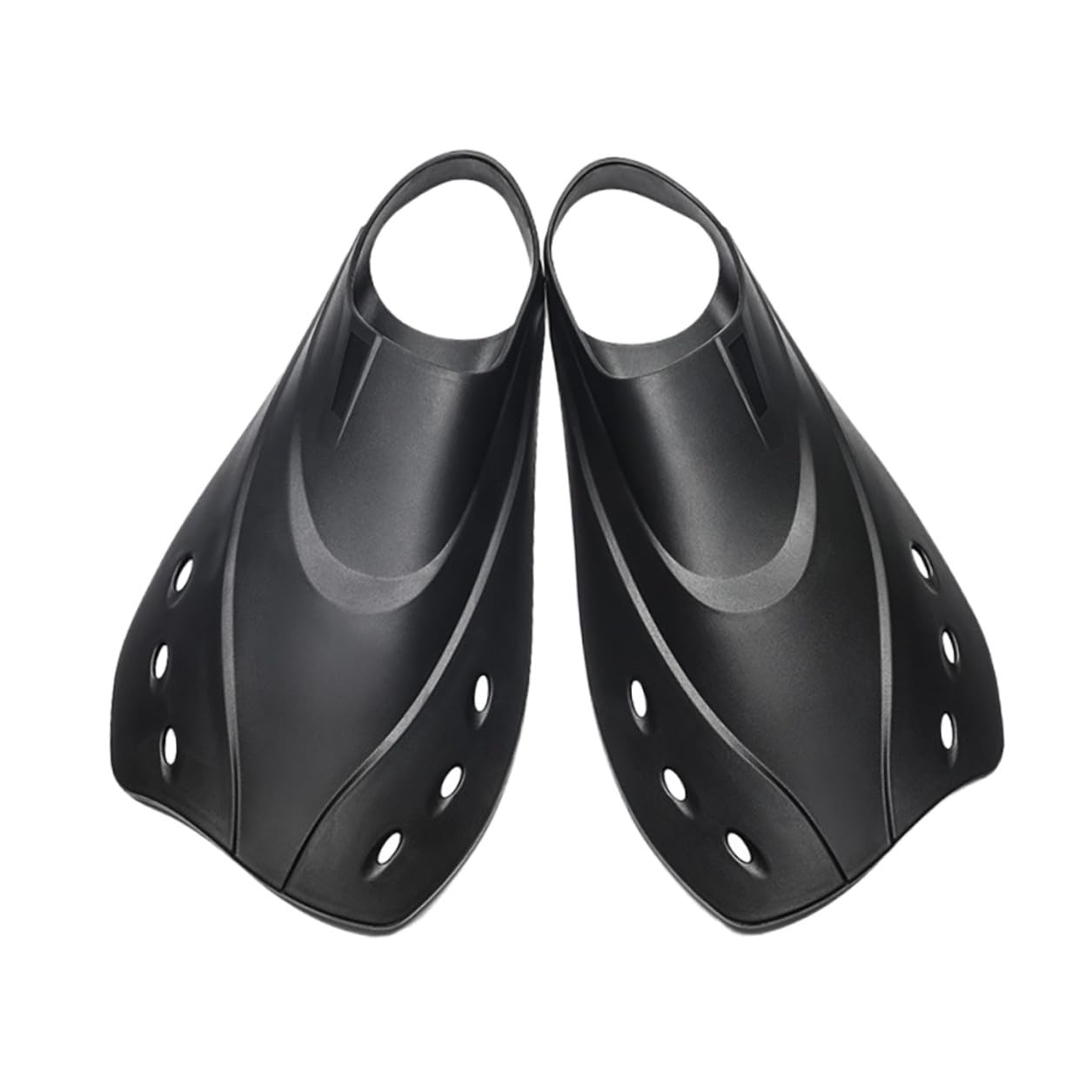 Pinne Corte da Nuoto Regolabili Unisex Nere, Adulto