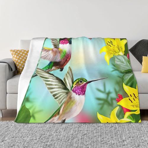 Couverture de lit imprimé fleurs hibiscus microfibre confortable EdWal - 4