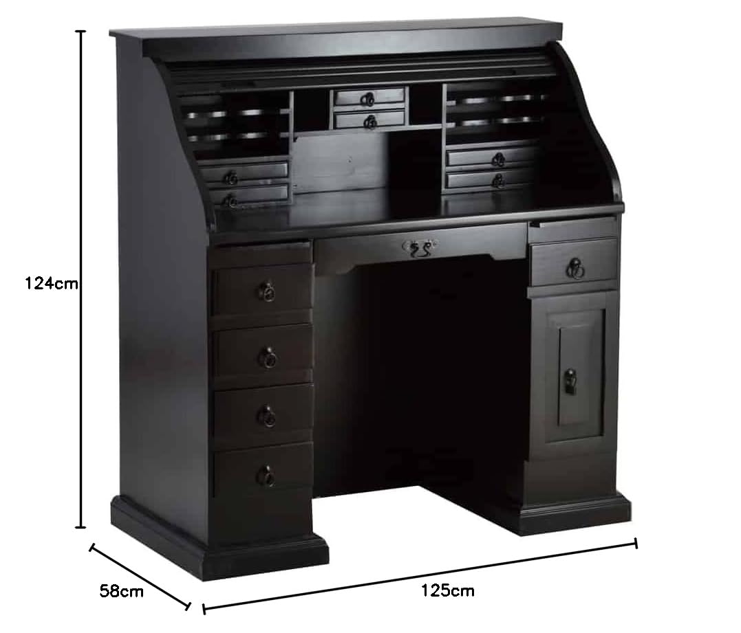 Sekretär Mexico Kolonial 124x125x58 cm Mexico Möbel Kolonialstil Massivholz Pinie Kolonialstil