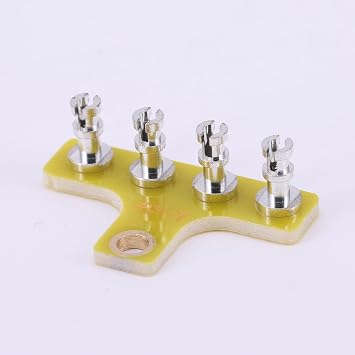 5PCS Tin Plated 4 Lug 6lug 8lug Turret Board Slotted DIY Audio Strip Tag Terminal Lug Board For Hifi Vintage Vacuum Tube Amplifier T-4P Slotted Tin Turret