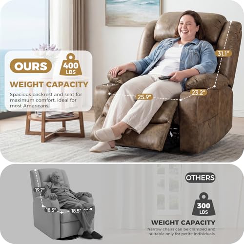 Sillón eléctrico reclinable plegable Marrón claro miniatura 4