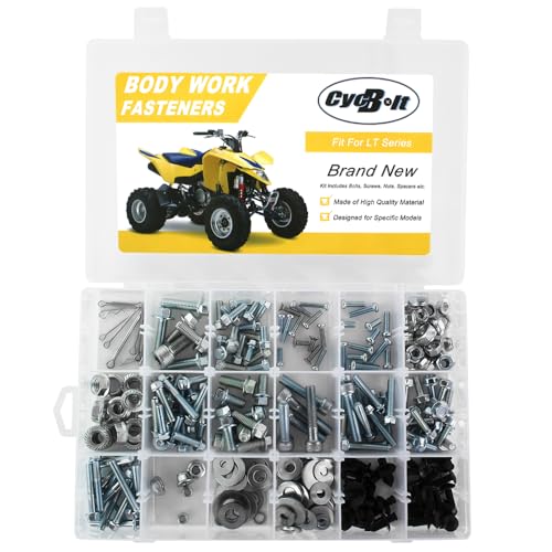 Image of 260PCS Body Bolt Kit Fit for LT50 LTF230 LT-F4WDXS LT-Z90 QUADSPORT /LT-V700F Twin Peaks /LT-A400 Eiger AUTO / LT250R LT500R LTR400 LTR450 QUADRACER Body Bolts Fasteners Kit