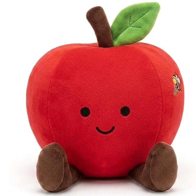 Apple Fruits Soft Toy for Kids, Cute Plush Stuffed Teddy Ultra Soft Fruits & Vegetable Plush Toy for Boys & Girls, Birthday Gift for Babies & Toddlers, Washable Red (30 cm)-image-13