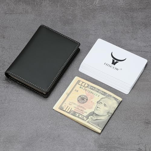 Image of HISCOW Business Card Holder with Large Compartment - Full Grain Leather