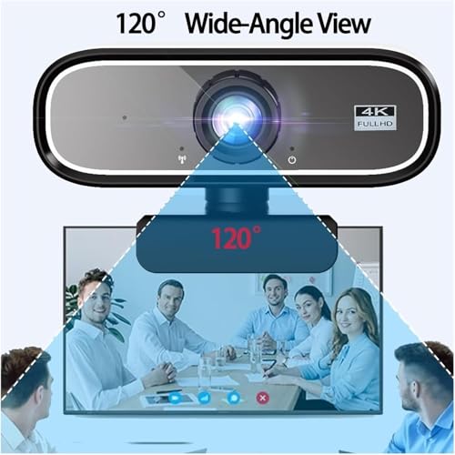 Webcam 4K UHD avec micro USB intégré et clip réglable pour PC - 5