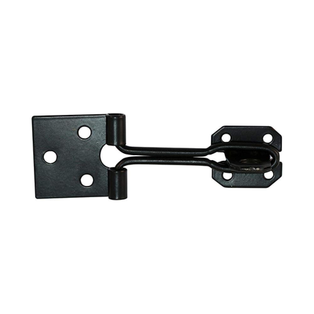 TIMCO Hasp & Staple Wire Pattern Black - 3" - A Low Security Lightweight hasp and Staple for Sheds and toolboxes in Light Domestic Applications