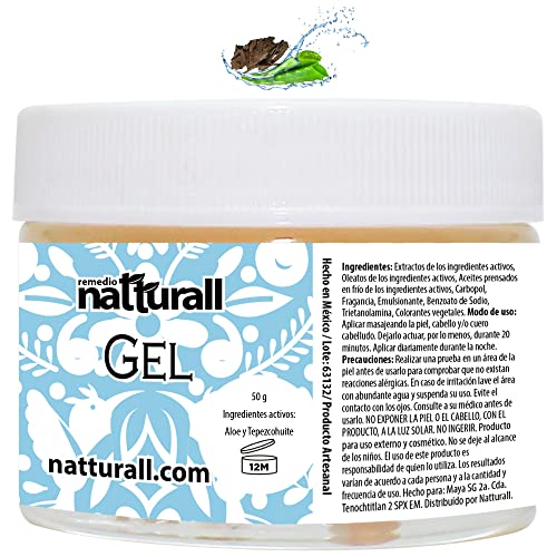 Gel Aloe Vera Tepezcohuite para Quemaduras Noche Arrugas Cicatrices 50 g