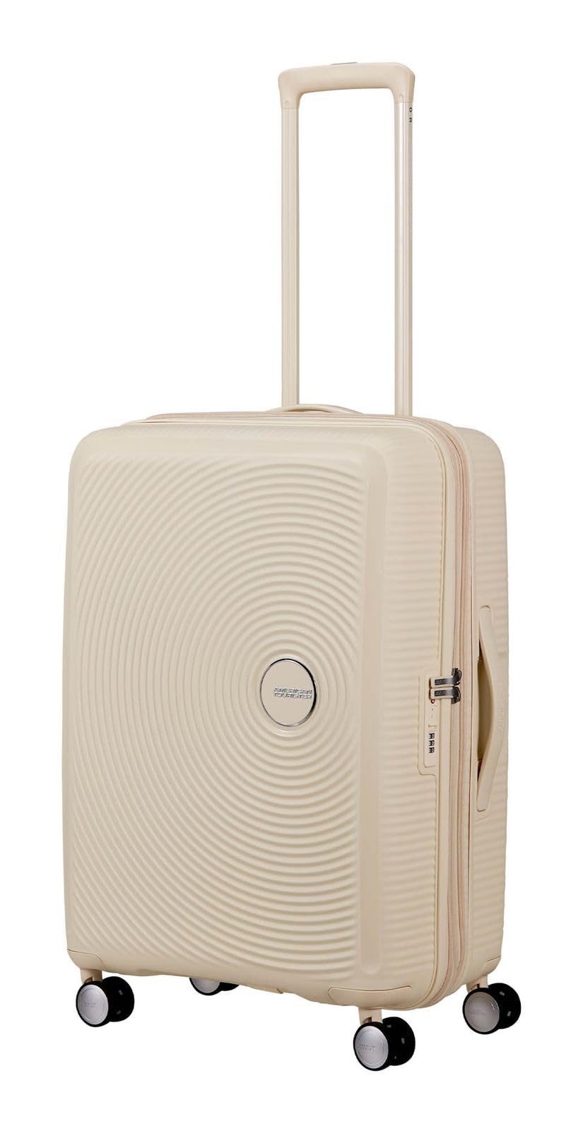 American Tourister carrello Soundbox Spinner 67/24 TSA EXP Trolley Coconut Sand avorio