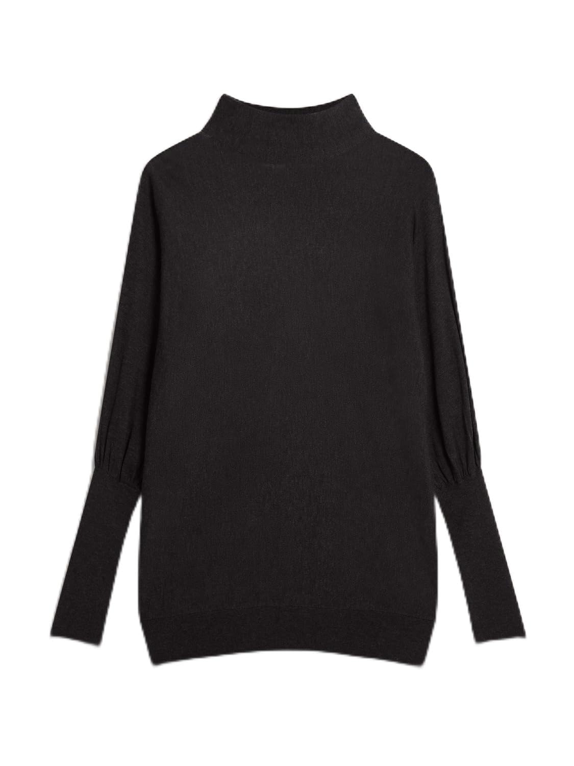 Ted Baker Womens Funnel Neck Jumper Sweater, Charcoal, S UK