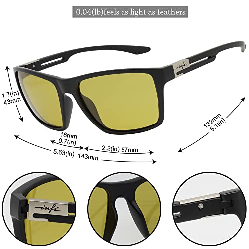 Image of INFI Fishing Polarized Sunglasses for Men Driving Running Golf Sports Glasses Square UV Protection Designer Style Unisex