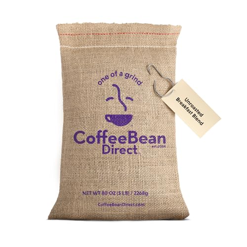 Coffee Bean Direct Unroasted Breakfast Blend, 5lb Bag