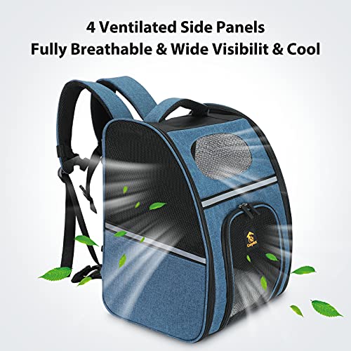 Cosydot Small Pet Backpacck Carrier for Baby Dog Cat Bird Bunny, 600D Solid Polyester, Max 15lb, with Full Set… - Image 3