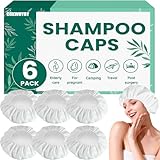 WUYUAN 6 Pack Shampoo Caps No Rinse Waterless Shampoo Caps Hair Wash Caps Shampoo and Condition Cap for Bedridden Patients, Elderly, Adults